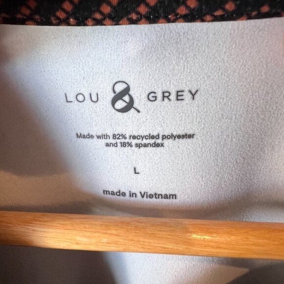 Lou & Grey Top Womens Size Large Feel Good Zip Soft Stretch Fair Isle Design - Picture 2 of 13